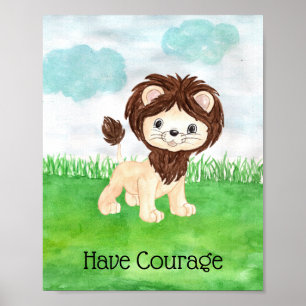 Póster Cita de Cuarentena de León Bebé Adorable para Guar