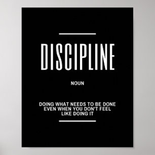 Póster Cita de definición de DISCIPLINA - Citas Inspirado