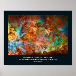 Póster Cita de Desiderata - Carina Nebula en Argo Navis