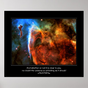 Póster Cita de Desiderata - Imagen del espacio de Nebulos