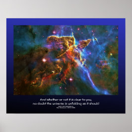 Póster Cita de Desiderata - Nube de Gas Nebulosa Carina