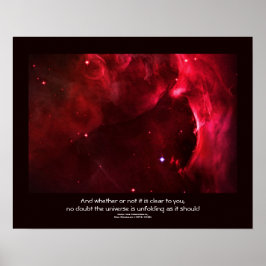 Póster Cita de Desiderata - Región de Orion Nebula esculp