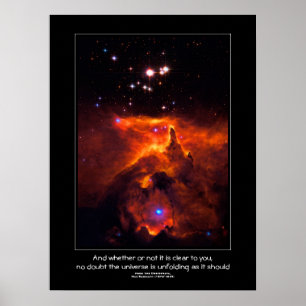 Póster Cita de Desiderata - Star Cluster Pismis 24