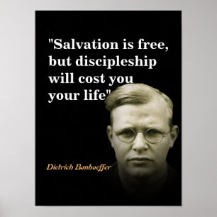 Póster Cita De Dietrich Bonhoeffer Sobre La Salvación