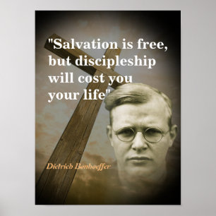 Póster Cita de Dietrich Bonhoeffer sobre la Salvación