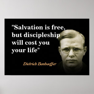 Póster Cita De Dietrich Bonhoeffer Sobre La Salvación