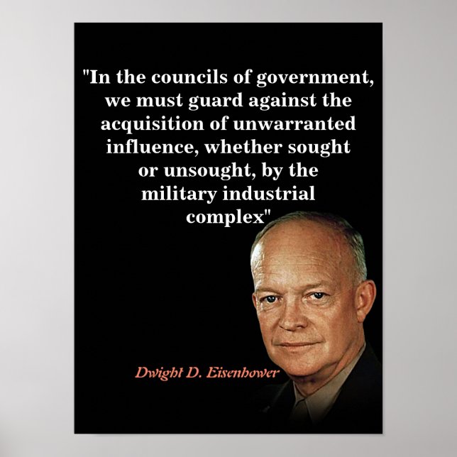 Póster Cita De Dwight D. Eisenhower Sobre La Industria Mi (Frente)