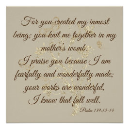 Póster Cita de edificación de la Biblia Purpurinoso de or