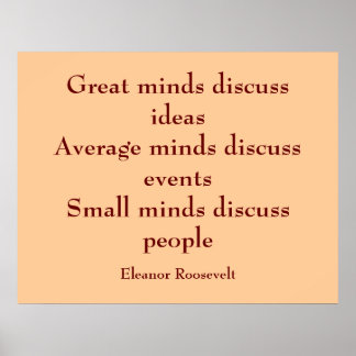 Póster Cita de Eleanor Roosevelt | Grandes mentes