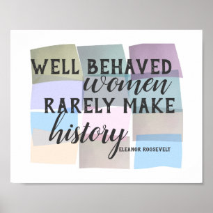 Póster Cita de Eleanor Roosevelt sobre el diseño abstract