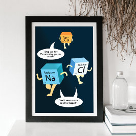 Póster Cita de elementos de tabla periódicos de química