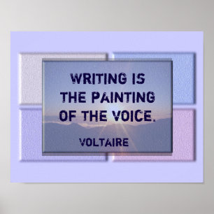 Póster Cita de escritura - Voltaire print