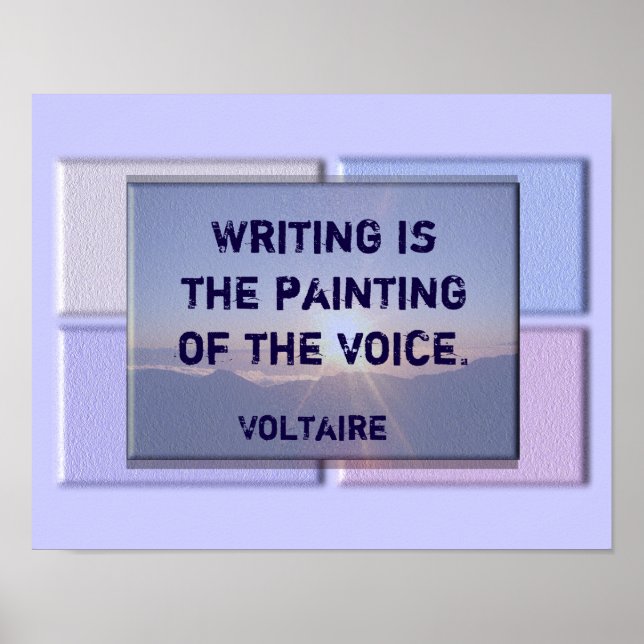 Póster Cita de escritura - Voltaire print (Frente)