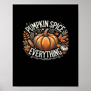 Póster Cita de eslóganes de calabaza todo
