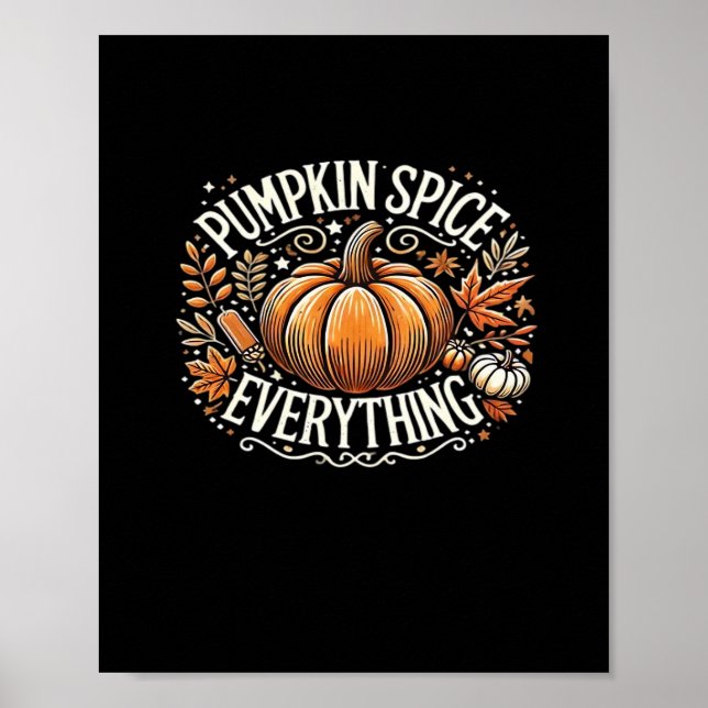Póster Cita de eslóganes de calabaza todo (Frente)