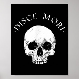Póster Cita de estofilia disce Mori Skull Stoicism