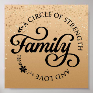 Póster Cita de familia Inspiradora con especulación de or