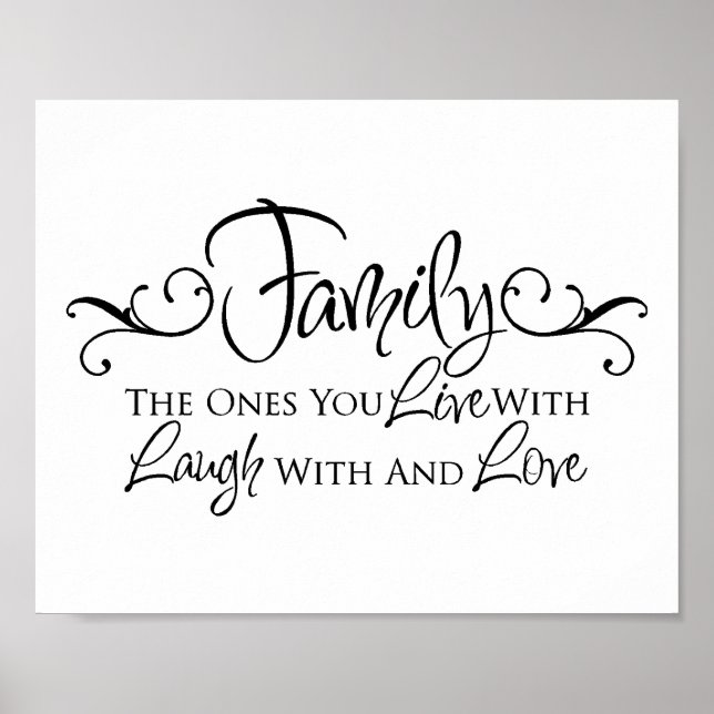 Póster Cita de familia y amor (Frente)