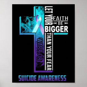 Póster Cita de fe cristiana para la salud mental Prevenci