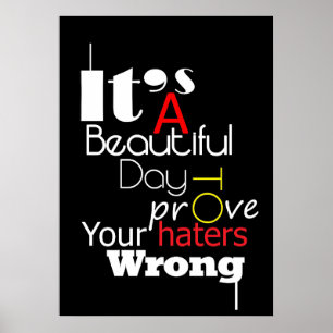 Póster Cita De Felicidad Es Un Día Hermoso