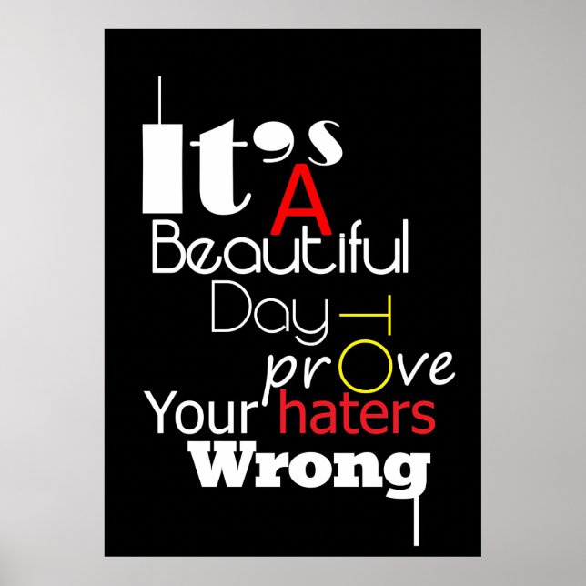 Póster Cita De Felicidad Es Un Día Hermoso (Frente)