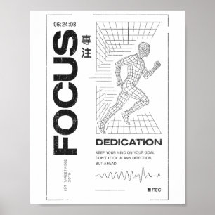 Póster Cita de Fitness Y2k Entrenamiento de Gimnasio Disc