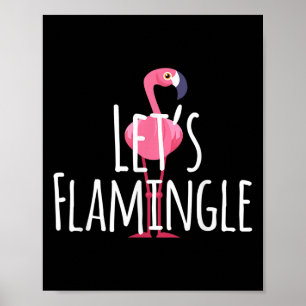 Póster Cita de Flamingle - Gráfico de Flamingo lindo