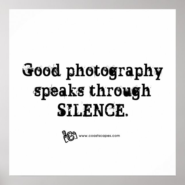 Póster Cita de fotografía silenciosa (Frente)