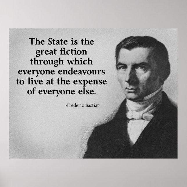 Póster Cita de Frederic Bastiat (Frente)