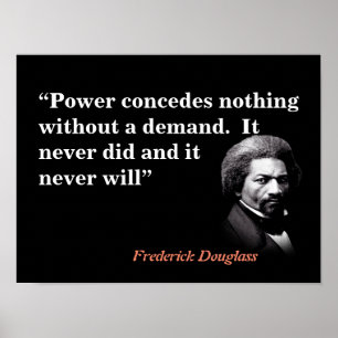 Póster Cita De Frederick Douglass Al Poder