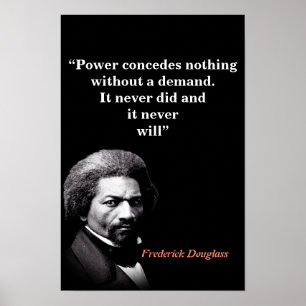 Póster Cita de Frederick Douglass sobre el poder