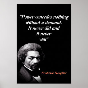Póster Cita de Frederick Douglass sobre el poder