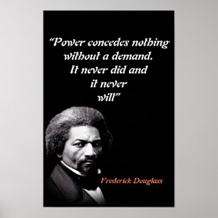 Póster Cita de Frederick Douglass sobre el poder