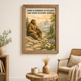 Póster Cita de fuerza espiritual de Sasquatch