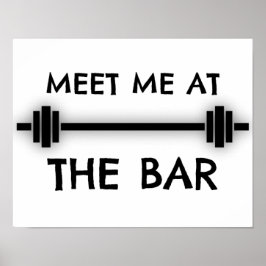 Póster Cita de Funny Fitness: Reúnete conmigo en el bar