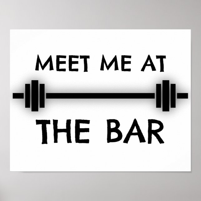 Póster Cita de Funny Fitness: Reúnete conmigo en el bar (Frente)