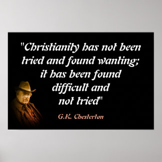 Póster Cita de G.K. Chesterton sobre el cristianismo