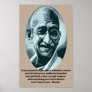 Póster Cita de Gandhi