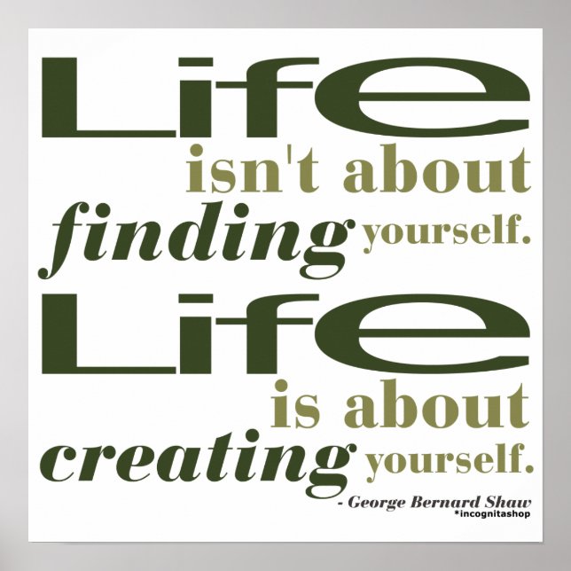 Póster Cita de George Bernard Shaw (Frente)