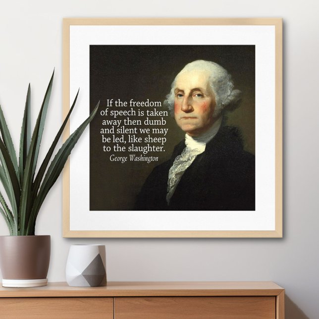 Póster Cita de George Washington sobre la libertad de exp (George Washington Poster)