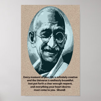 Póster Cita de Ghandi