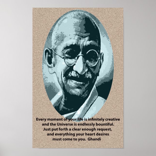 Póster Cita de Ghandi (Frente)