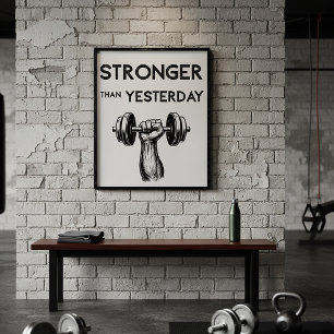 Póster Cita de gimnasio minimalista
