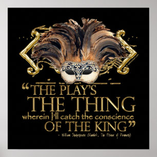 Póster Cita de Hamlet Play (versión Gold)