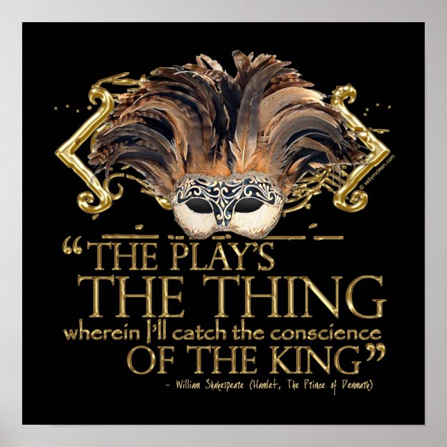 Póster Cita de Hamlet Play (versión Gold) (Frente)