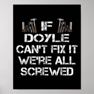 Póster Cita de Handyman divertida regalo de Doyle persona
