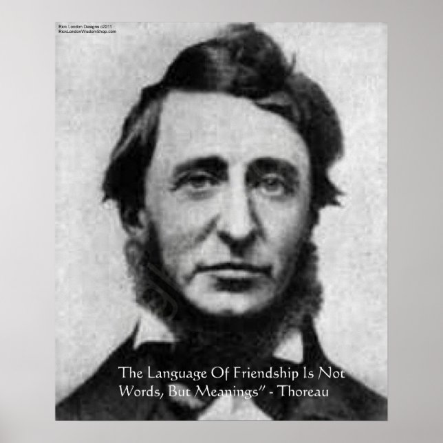 Póster Cita de Henry David Thoreau (Frente)