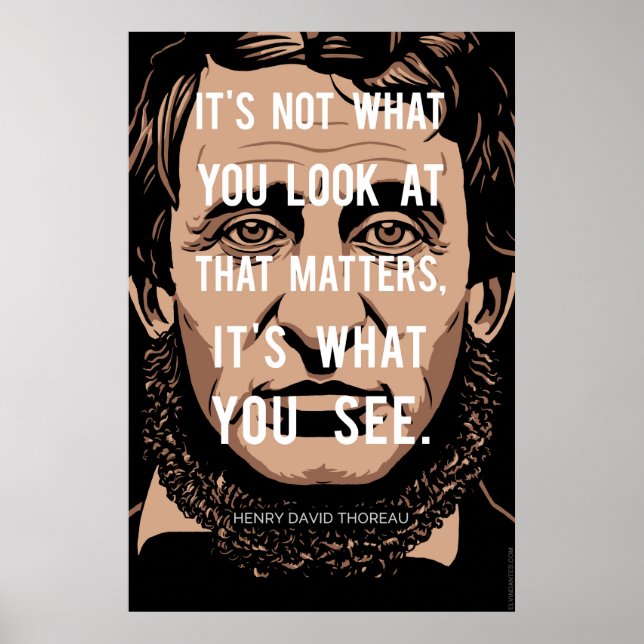 Póster Cita de Henry David Thoreau: Lo que ves (Frente)