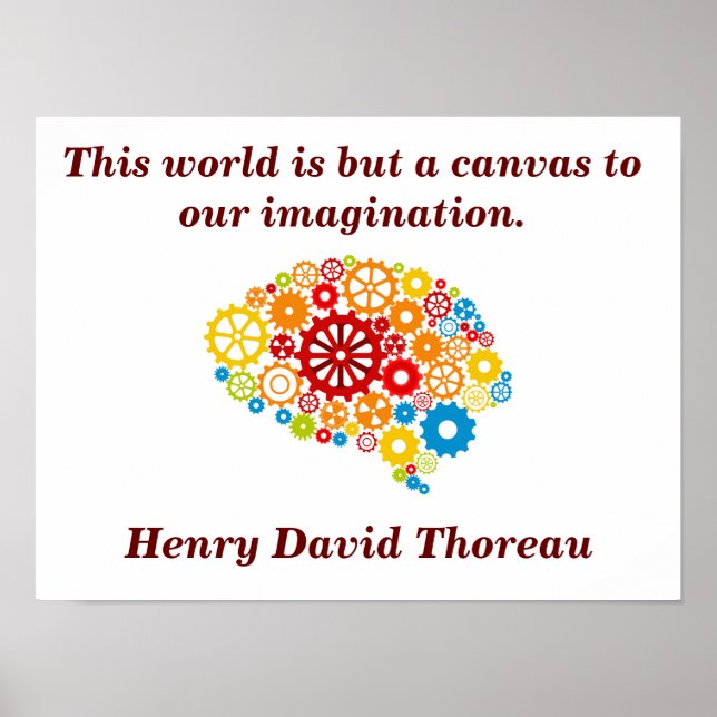 Póster Cita de Henry David Thoreau - poster (Frente)