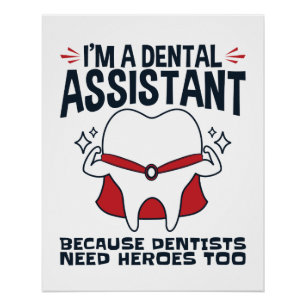 Póster Cita de Héroes divertidos de Dental Assistant